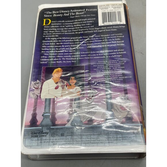 Walt Disney The Hunchback of Notre Dame VHS rated G Dolby sound color READ - Picture 3 of 4